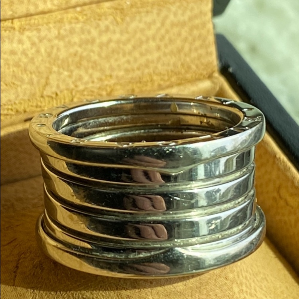 FABULOUS BULGARI 18KT WHITE GOLD B.ZERO1 RING - Picture 7 of 14
